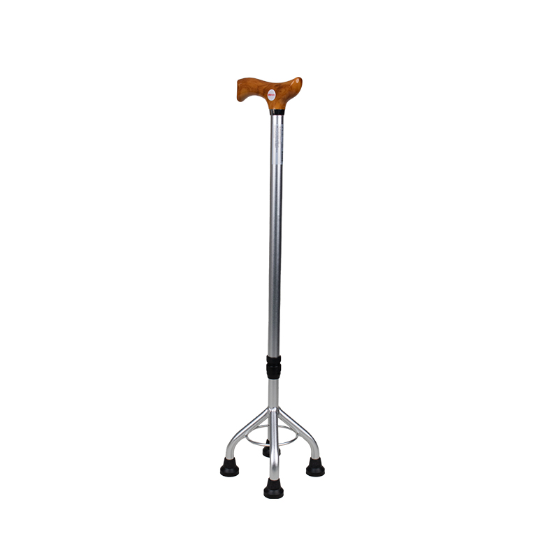 Quad-Leg Height-Adjustable Cane