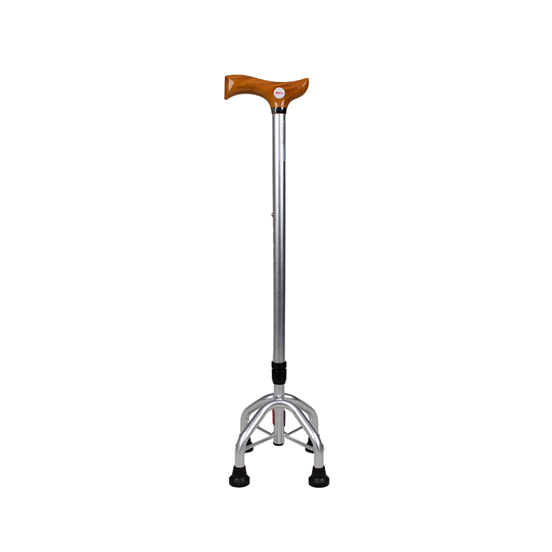 Quad-Leg Height-Adjustable Cane