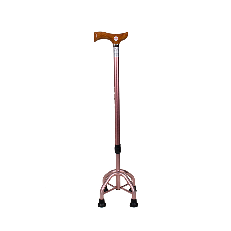 Quad-Leg Height-Adjustable Cane