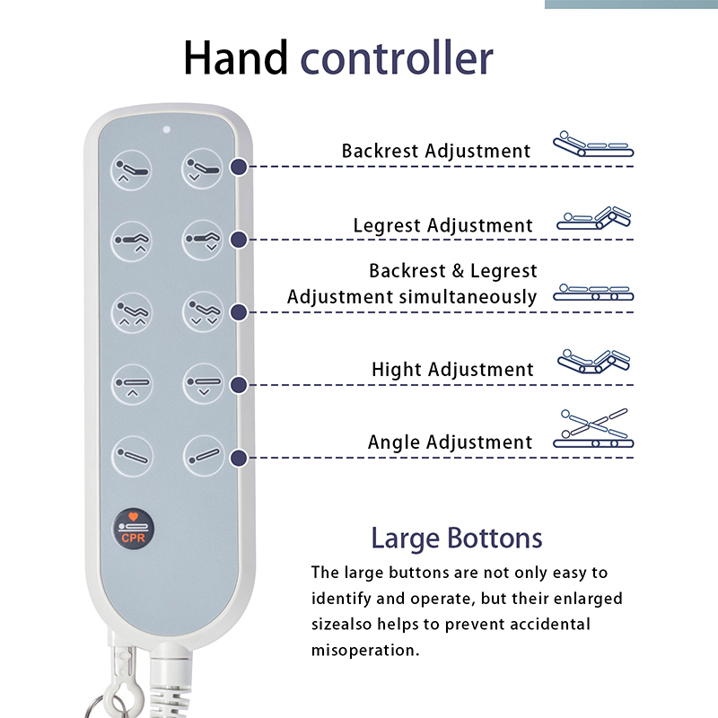Five Function Electric Intensive Care Hospital Patient Bed E-5F-HB-1